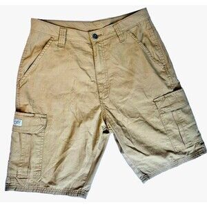 Wrangler Cargo Men's Shorts Tan Khaki Regular w/ Pockets Outdoor Casual -Size 30